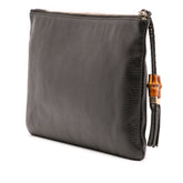 Calfskin Bamboo Tassel Clutch